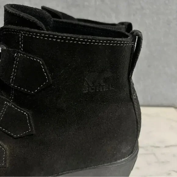 Sorel Tornado Wedge Booties Lace Up Warm Duck Boot Black‎ Women’s 8.5 - Picture 4 of 11